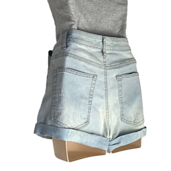 U2B - Urban Basics - Distressed Jean Shorts - Picture 6 of 10